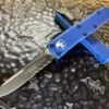 Microtech UTX-85 Single Edge Partial Serrated Blue