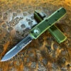 Microtech UTX-85 Single Edge Part Serrated OD Green 1 Microtech UTX-85 Single Edge Part Serrated OD Green -Southern Blades MT231 2OD 2