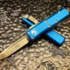 Microtech UTX-85 Single Edge Satin Standard Blue OTF Automatic Knife