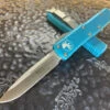 Microtech UTX-85 Single Edge Satin Standard Turquoise 1 Microtech UTX-85 Single Edge Satin Standard Turquoise -Southern Blades MT231 4TQ 2