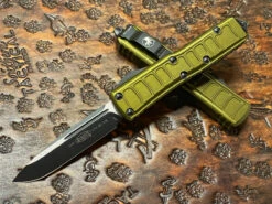 Microtech UTX85 II Stepside Single Edge Standard OD Green Signature Series