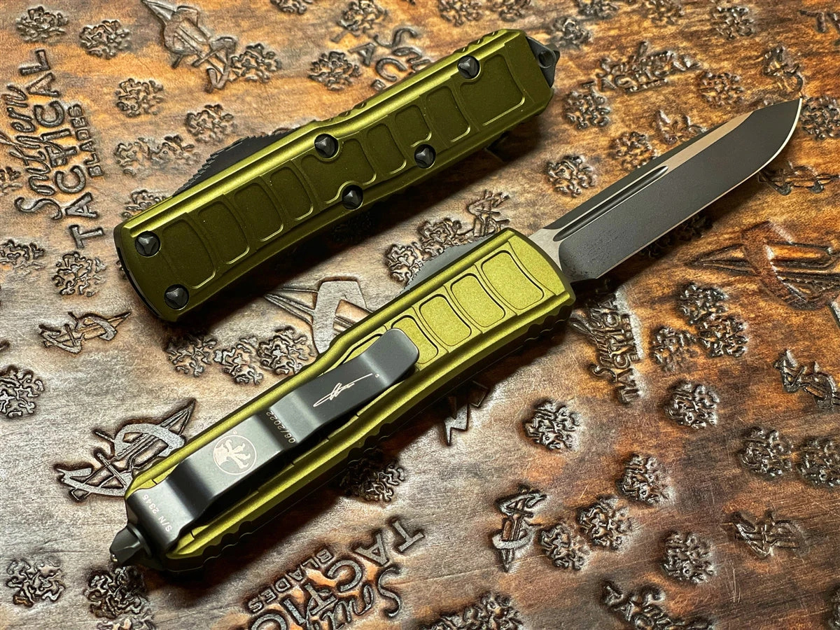 Microtech UTX85 II Stepside Single Edge Standard OD Green Signature Series 4 Microtech UTX85 II Stepside Single Edge Standard OD Green Signature Series - Image 2