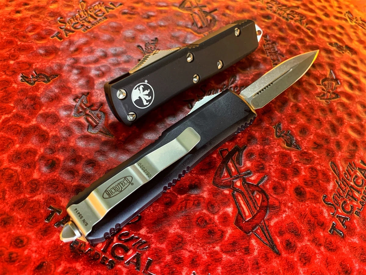 Microtech UTX85 Double Edge Stonewashed Standard Black 4 Microtech UTX85 Double Edge Stonewashed Standard Black - Image 2