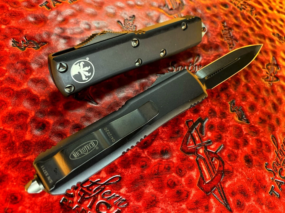 Microtech UTX-85 Double Edge Standard DLC Tactical 4 Microtech UTX-85 Double Edge Standard DLC Tactical - Image 2