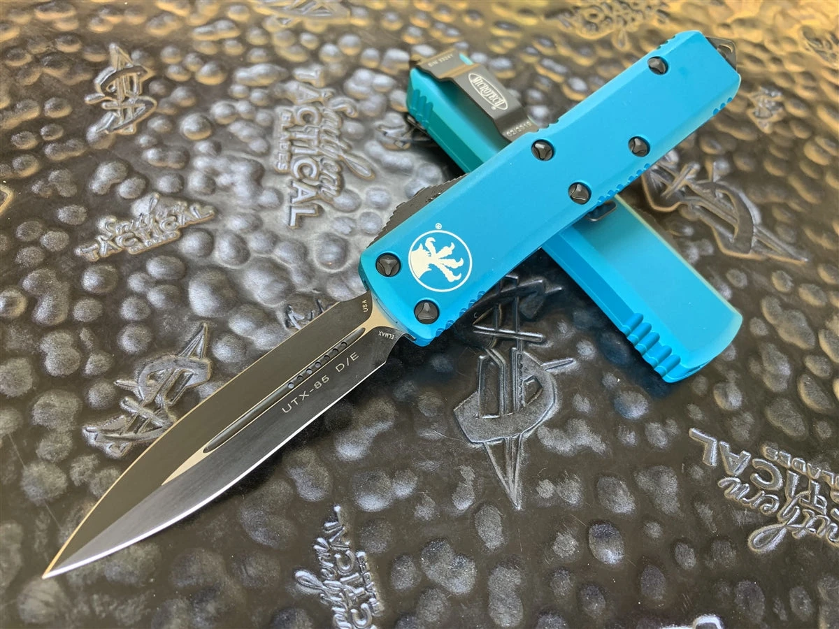 Microtech UTX85 Double Edge Standard Turquoise 3 Microtech UTX85 Double Edge Standard Turquoise