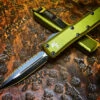 Microtech UTX85 Double Edge Full Serrated OD Green