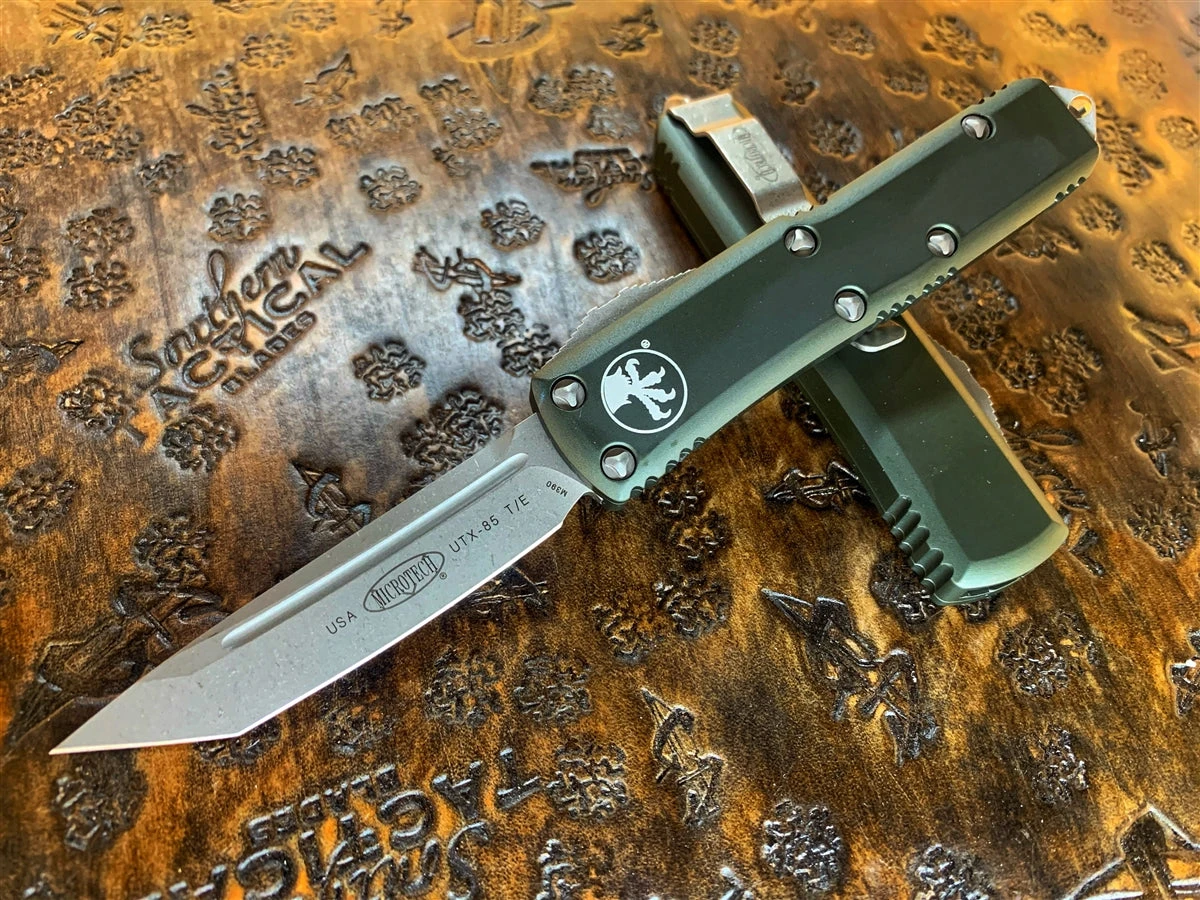 Microtech UTX85 Tanto Apocalyptic Standard OD Green 3 Microtech UTX85 Tanto Apocalyptic Standard OD Green