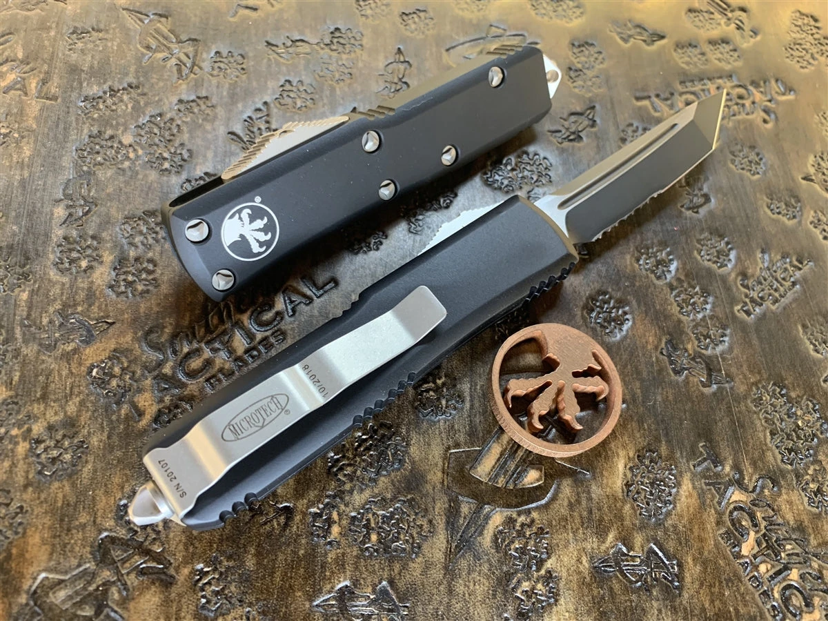 Microtech UTX85 Tanto Part Serrated Black 4 Microtech UTX85 Tanto Part Serrated Black - Image 2