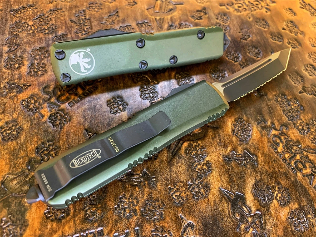 Microtech UTX85 Tanto Full Serrated OD Green 4 Microtech UTX85 Tanto Full Serrated OD Green - Image 2