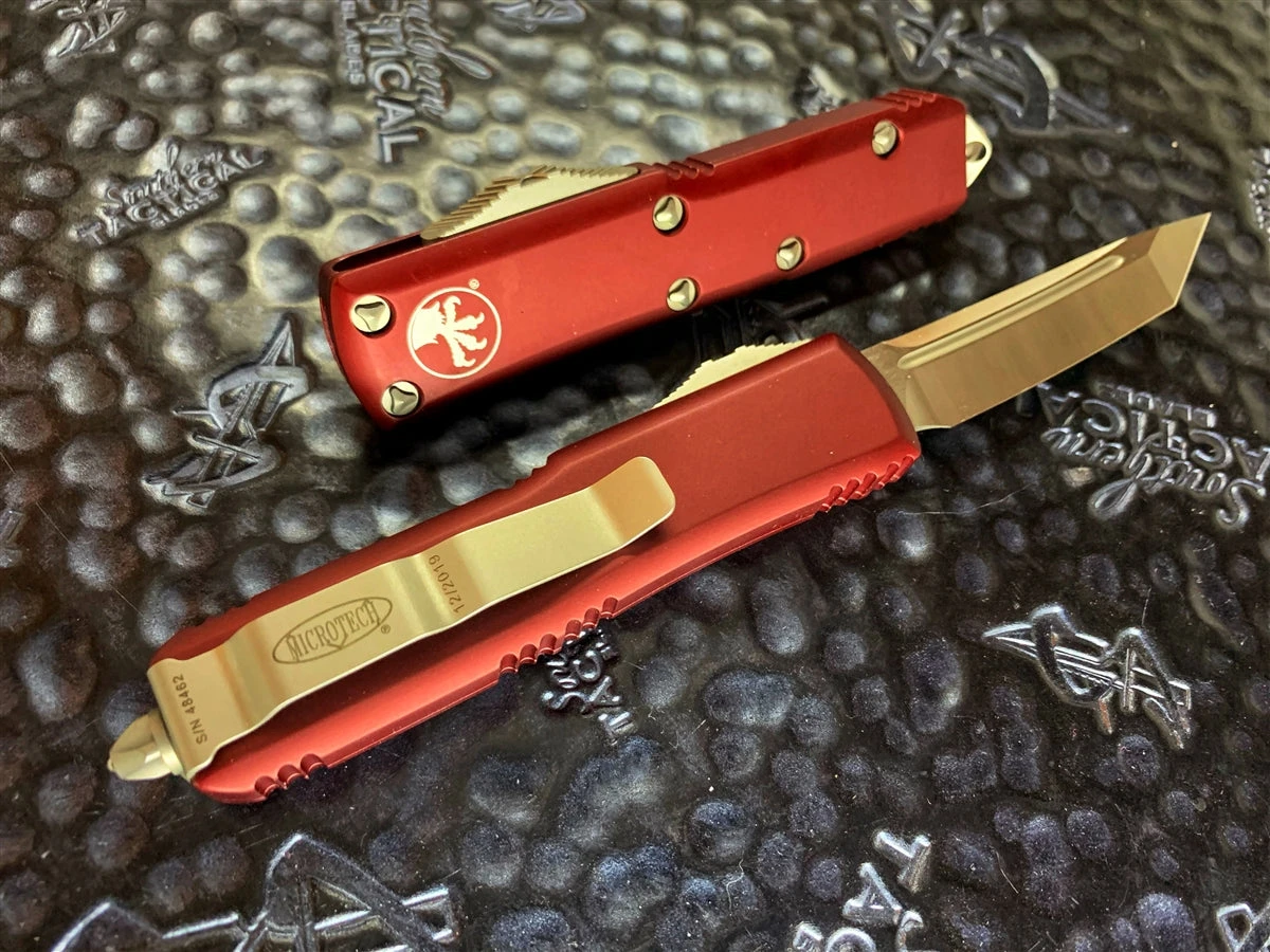 Microtech UTX85 Tanto Satin Standard Merlot 4 Microtech UTX85 Tanto Satin Standard Merlot - Image 2