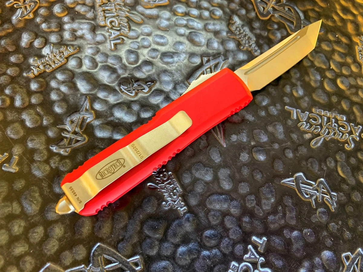 Microtech UTX85 Tanto Satin Standard Red 4 Microtech UTX85 Tanto Satin Standard Red - Image 2