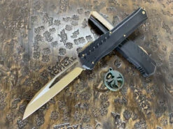 Microtech Cypher MK7 Wharncliffe Limited Edition Tan Blade W/ Tan Accents