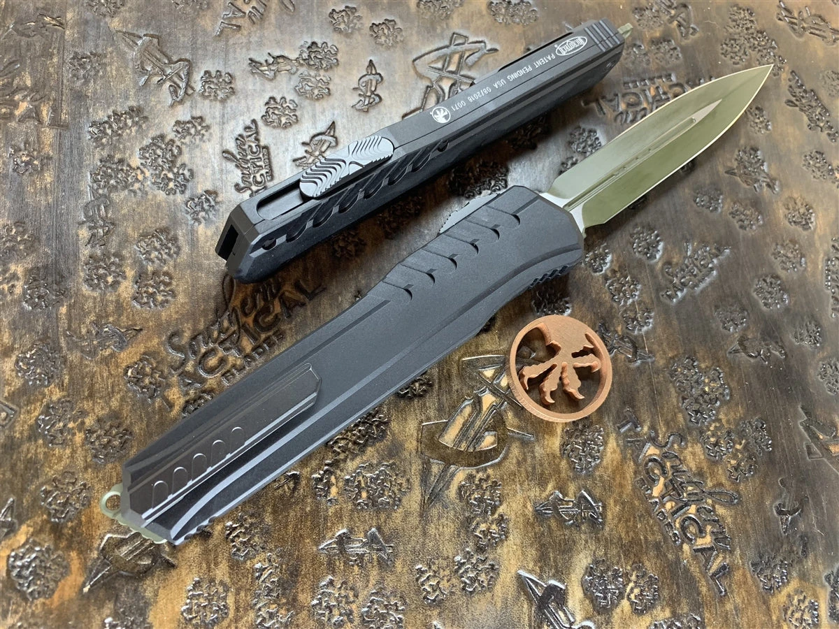 Microtech Cypher MK7 Double Edged Limited Edition OD Green Blade W/ Black Accents 4 Microtech Cypher MK7 Double Edged Limited Edition OD Green Blade W/ Black Accents - Image 2