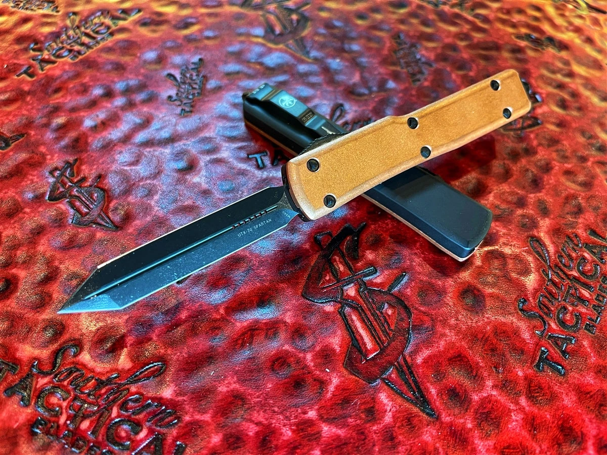 Microtech UTX-70 Spartan DLC Standard Copper Top Tactical Signature Series 4 Microtech UTX-70 Spartan DLC Standard Copper Top Tactical Signature Series - Image 2