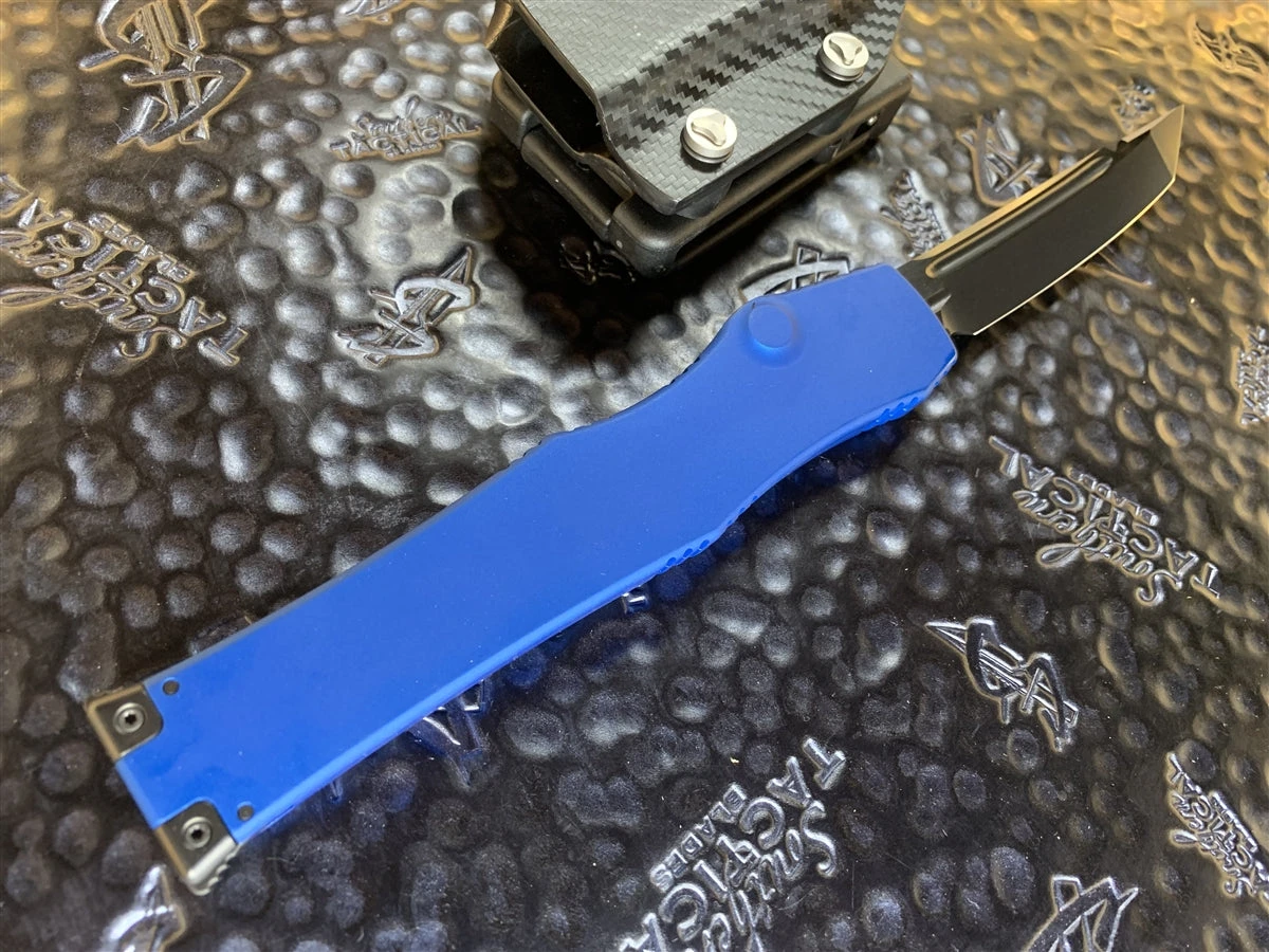 Microtech HALO VI Tanto DLC W/ DLC Accents Blue Signature Series 5 Microtech HALO VI Tanto DLC W/ DLC Accents Blue Signature Series - Image 3