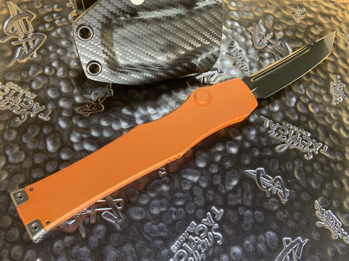 Microtech HALO VI Tanto Black Standard DLC Orange Signature Series 4 Microtech HALO VI Tanto Black Standard DLC Orange Signature Series - Image 2