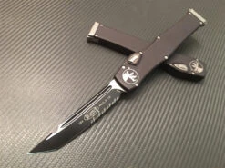 Microtech Halo VI Tanto Part Serrated Black
