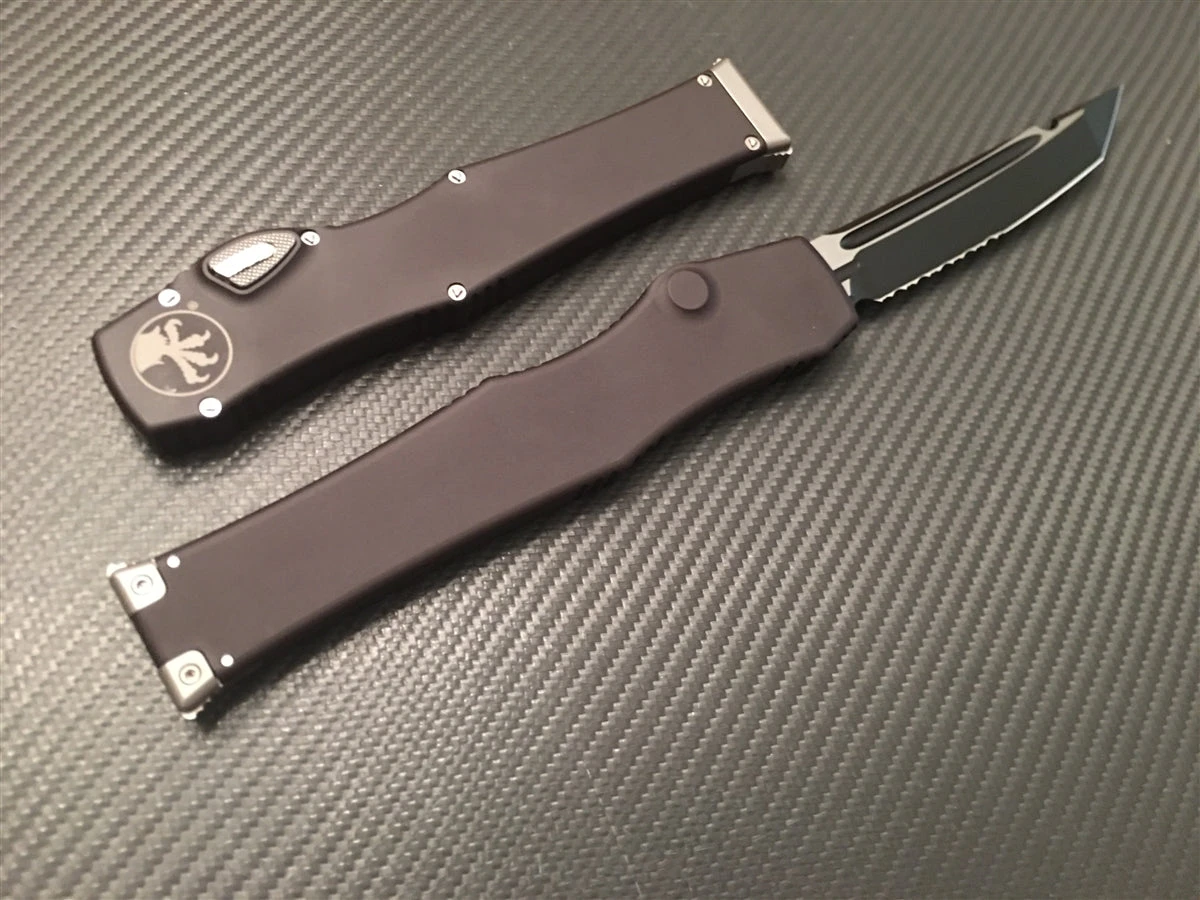 Microtech Halo VI Tanto Part Serrated Black 4 Microtech Halo VI Tanto Part Serrated Black - Image 2
