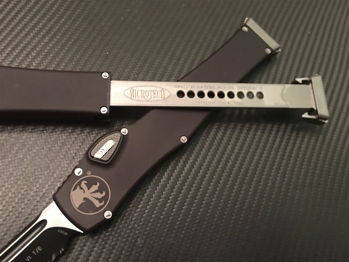 Microtech Halo VI Tanto Part Serrated Black 5 Microtech Halo VI Tanto Part Serrated Black - Image 3