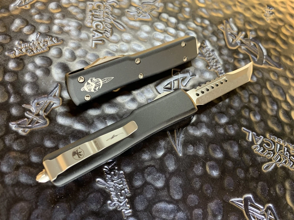 Microtech UTX70 Hellhound Tanto Stonewashed Standard 4 Microtech UTX70 Hellhound Tanto Stonewashed Standard - Image 2