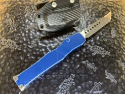 Microtech HALO VI Hellhound Tanto Apocalyptic Standard Distressed Blue Signature Series -Southern Blades MT519 10DBL 3