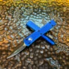 Microtech UTX-70 Double Edge Standard Blue California Edition 2 Microtech UTX-70 Double Edge Standard Blue California Edition -Southern Blades MTCA147 1BL 2