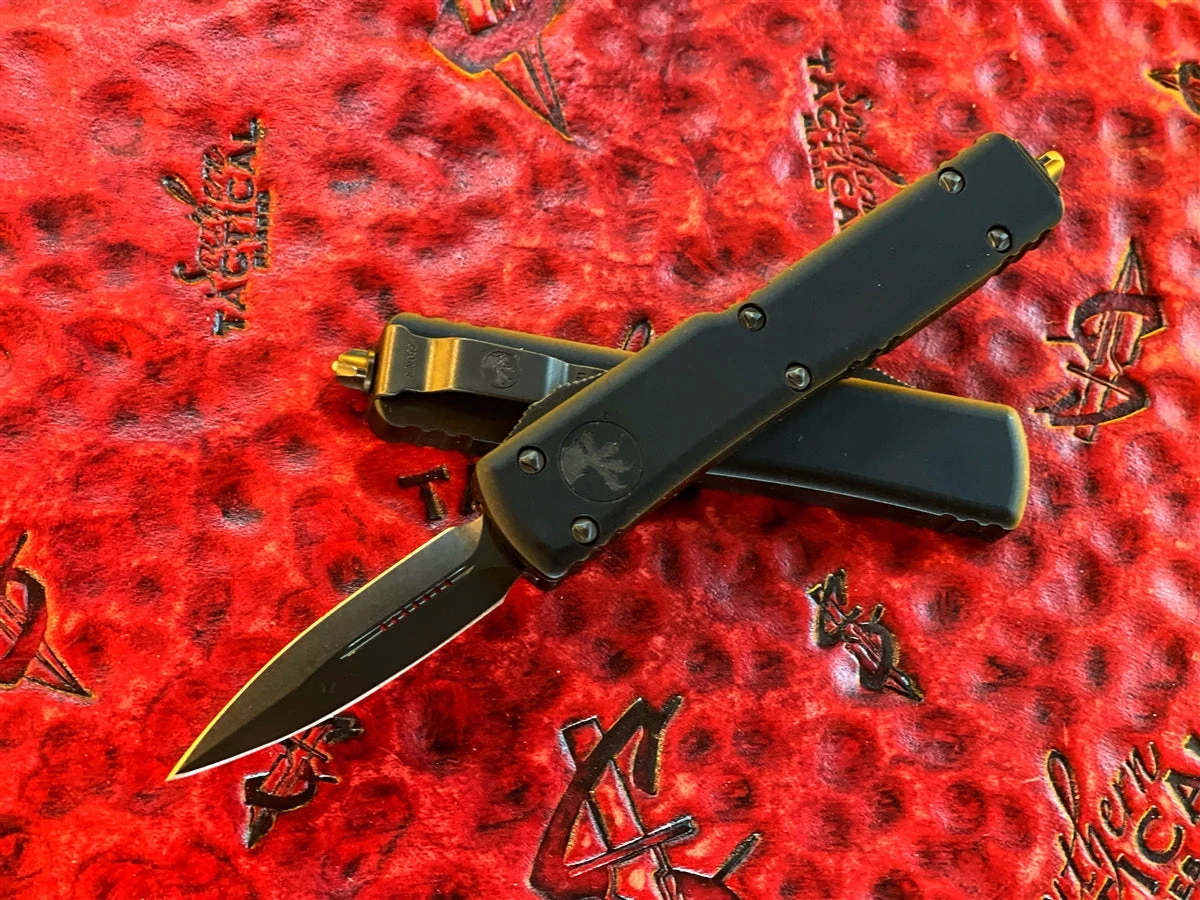 Microtech UTX-70 California Legal OTF Double Edge DLC Standard Tactical W/ DLC Accents Shadow California Legal Knife 3 Microtech UTX-70 California Legal OTF Double Edge DLC Standard Tactical W/ DLC Accents Shadow California Legal Knife