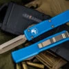 Microtech Ultratech OTF Automatic Knife Blue 3.4" Dagger Bronze 122-13BL