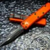 Microtech UTX85 Double Edge Part Serrated Orange