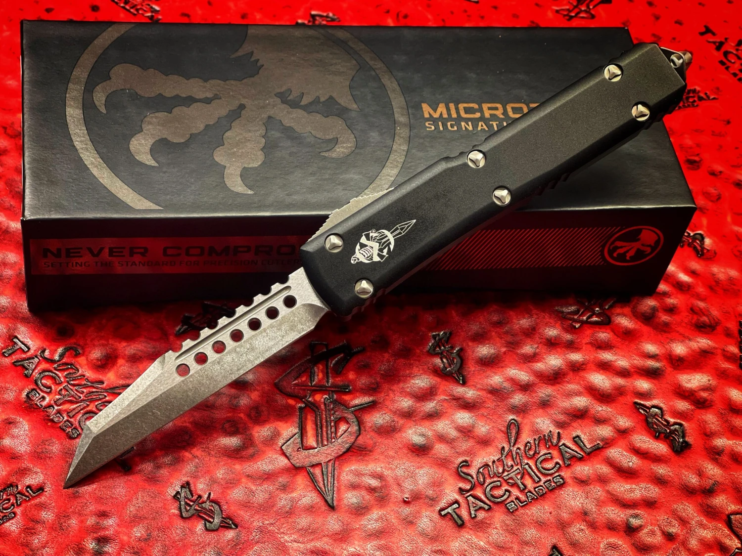Microtech Ultratech Warhound Stonewashed Standard 3 Microtech Ultratech Warhound Stonewashed Standard