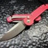 Microtech LUDT Single Edge STonewashed Standard Pink