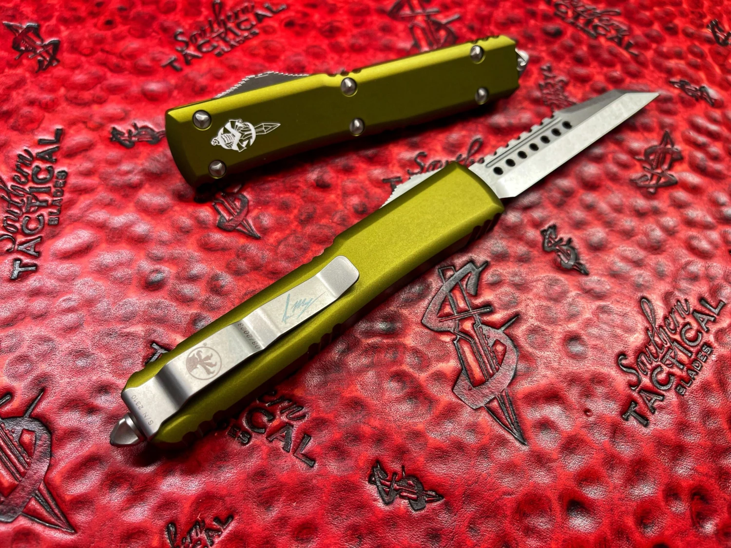 Microtech Ultratech Warhound Stonewashed Standard OD Green 4 Microtech Ultratech Warhound Stonewashed Standard OD Green - Image 2