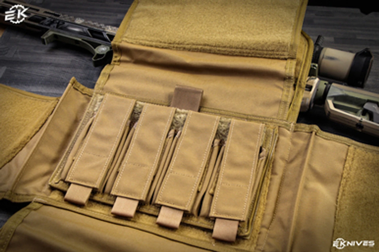 Marfione Custom BADMF Tactical Knives Storage Case Coyote Tan Nylon W/ Carrying Strap 4 Marfione Custom BADMF Tactical Knives Storage Case Coyote Tan Nylon W/ Carrying Strap - Image 2