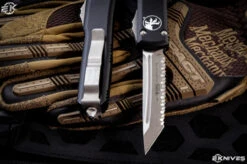 Microtech Ultratech OTF Automatic 3.4" Tanto Apocalyptic Serrated 123-12AP -Southern Blades img 6742 edit 2 18155.1640030972.386.513 36396.1644828672.386.513 11568.1645776583