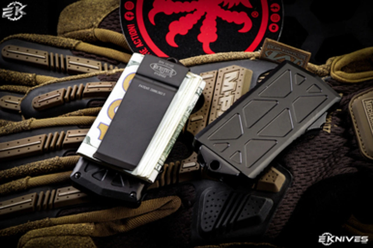 Microtech Exocet Money Clip OTF Black Knife Cali Legal 1.9" Black Dagger 157-1T 4 Microtech Exocet Money Clip OTF Black Knife Cali Legal 1.9" Black Dagger 157-1T - Image 2